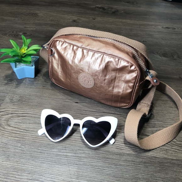 Kipling Handbags - KIPLING Rose Gold Mini Crossbody Bag